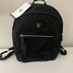 Francine Black Daytimer Backpack Laptop Bag NWT